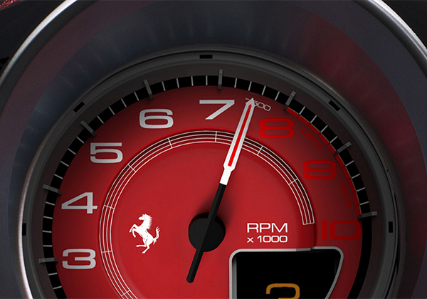 Ferarri 488 GTB speedodmeter