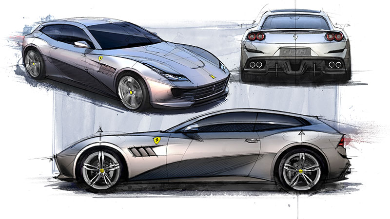 GTC4Lusso Drawing