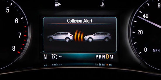 Forward collision warning display