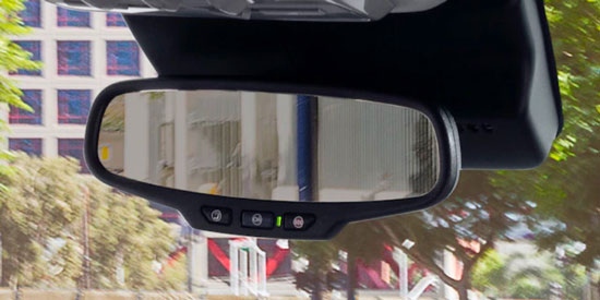 Rearview mirror with OnStar buttons