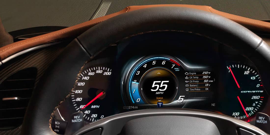 2019 Chevrolet Corvette Stingray Dashboard LCD Display