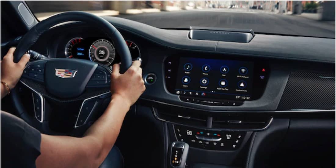 2020 Cadillac CT6-V Interior with Woman Driving