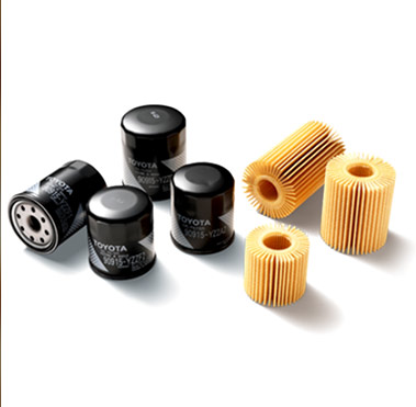 An array of Toyota genuine oil filters.