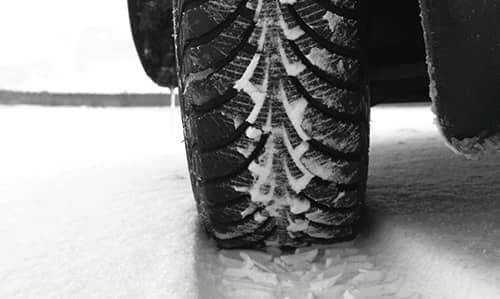 Winter Tire with snow