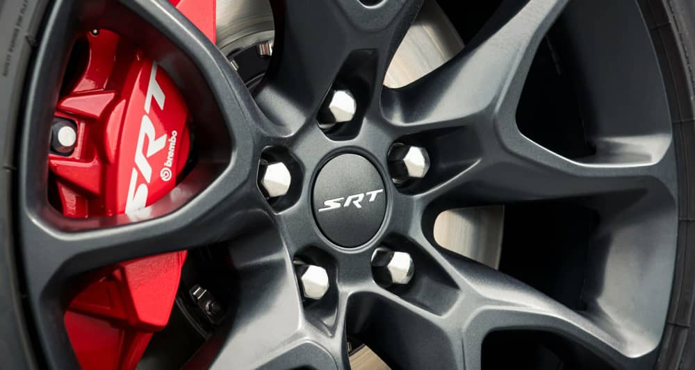Even the wheels are menacing on the 2021 Dodge Durango SRT®