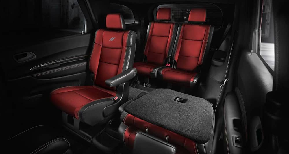 The second-row Fold & Tumble feature on the 2021 Dodge Durango offers convenient entry and exit to the third-row seats.